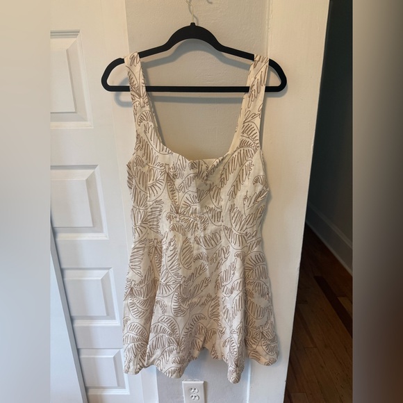 ANTONIO MELANI Cream Patterned Mini Dress - Picture 2 of 4